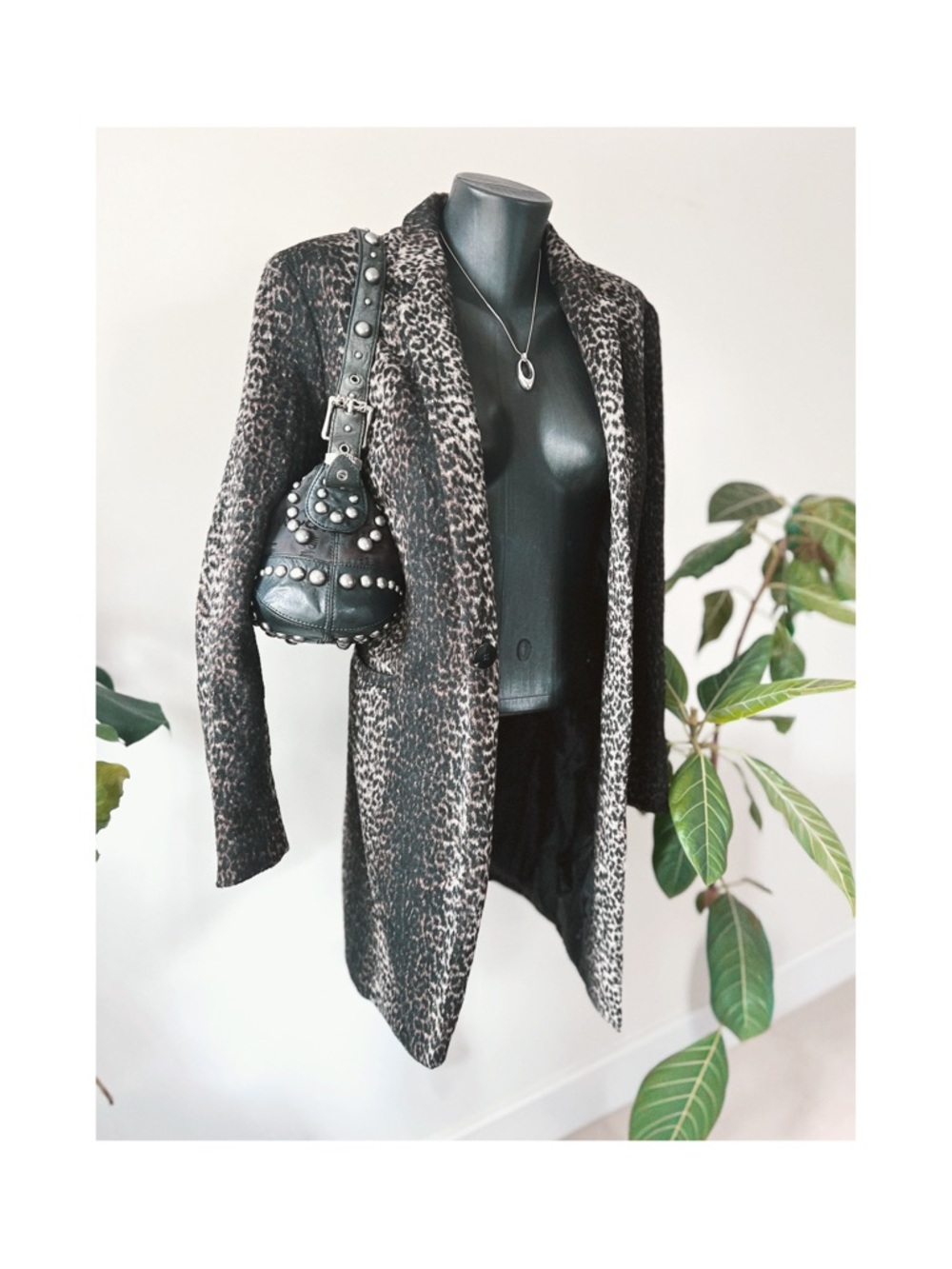 Vintage | Black Leopard Print Jacket | Y2K Chic Blazer Jacket - Picture 6 of 10